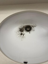 Came up in morning …used tub to clean ash hands after