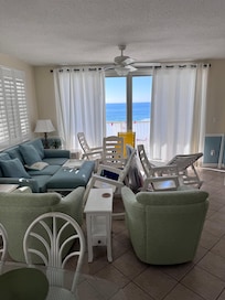 Living room with balcony furniture
