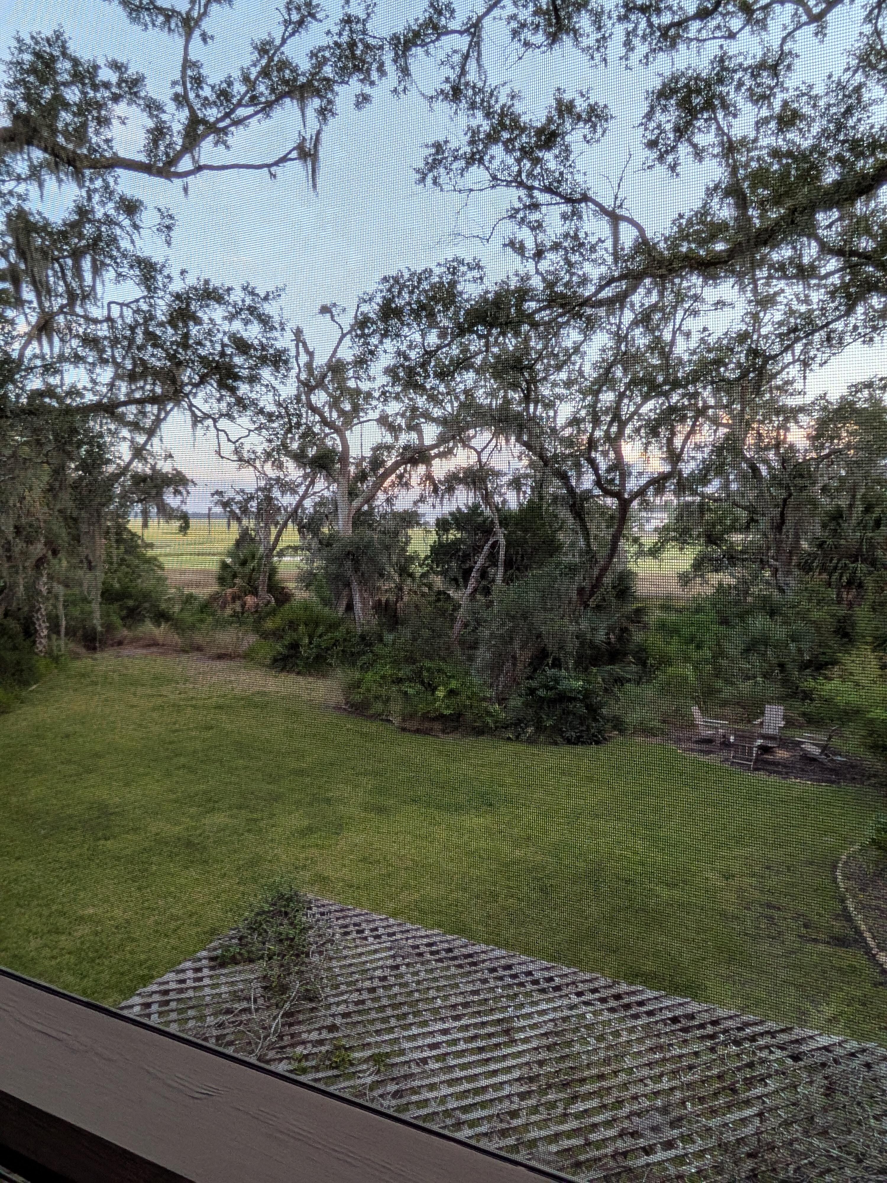 Sunset on back porch was wonderful and furniture was comfortable.