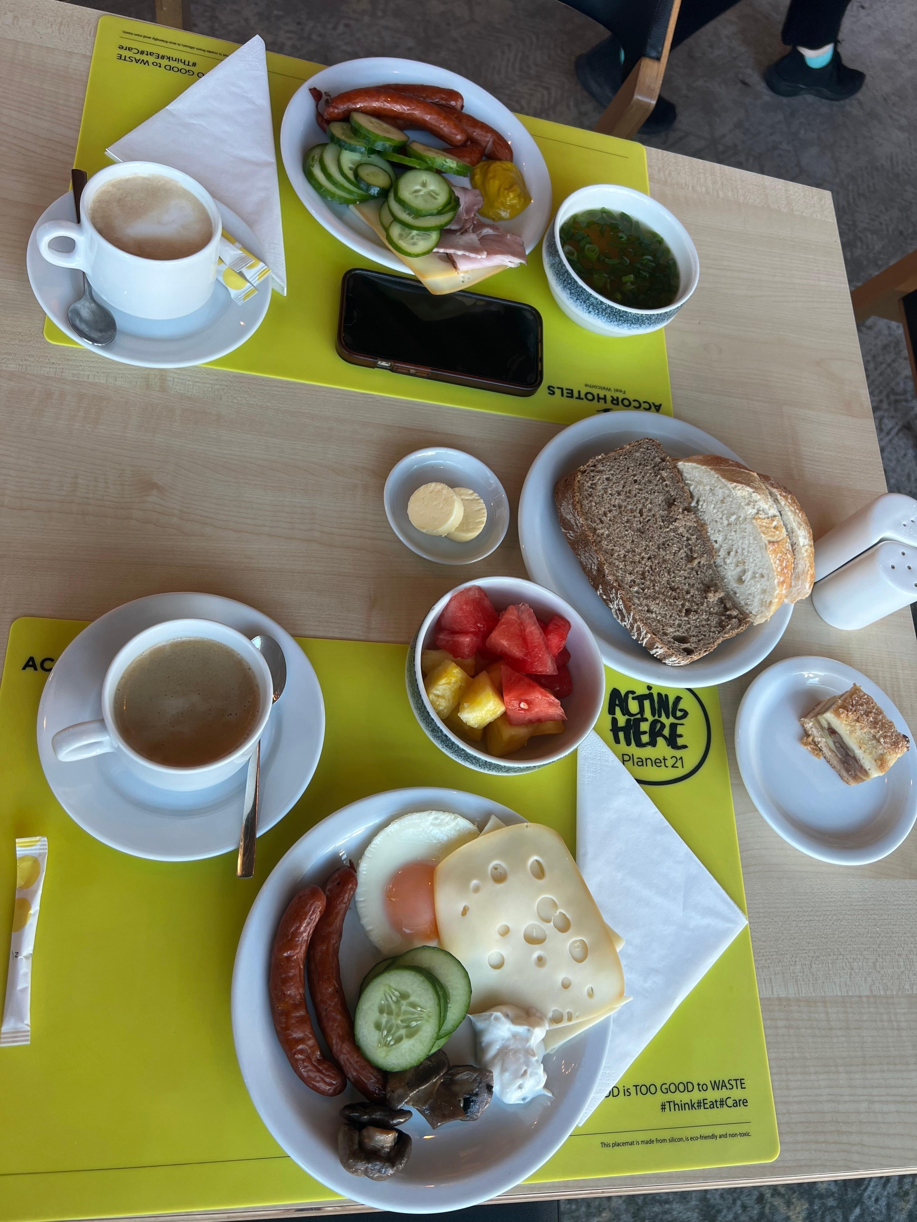 One day of delicious breakfast. So much variety with the most fresh ingredients 