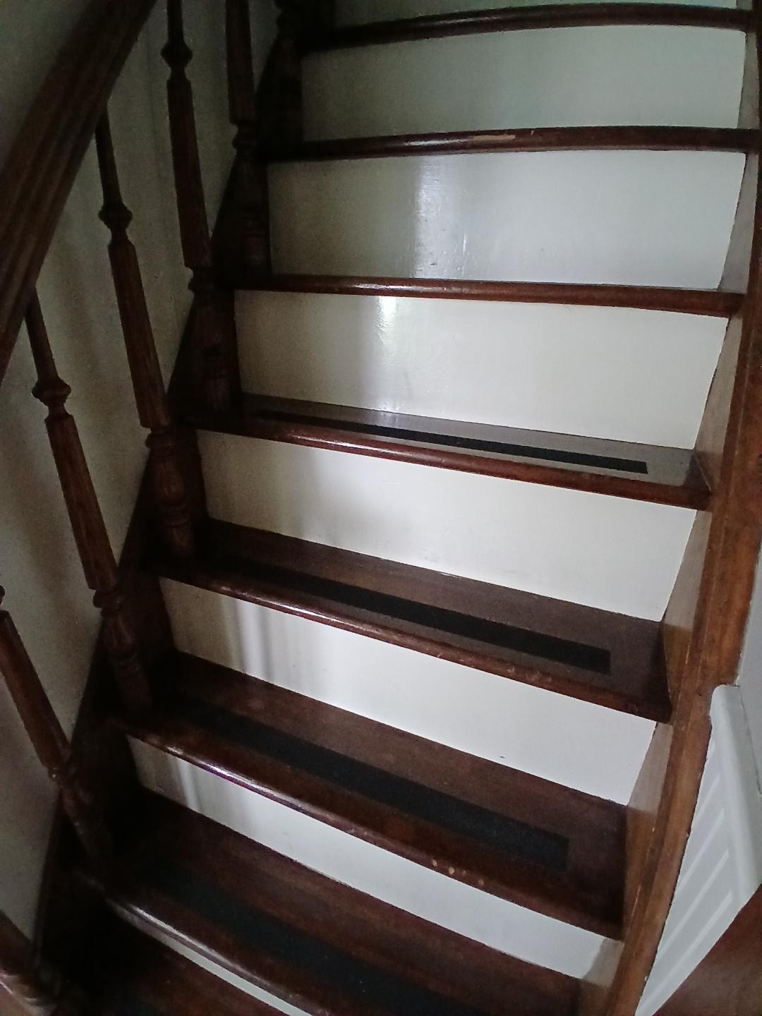 Stairs to the upstairs in the Rock House.