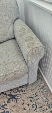 Dirty sofa. Owner says will be replacing.