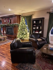 They were starting to decorate for the holidays. Very charming.