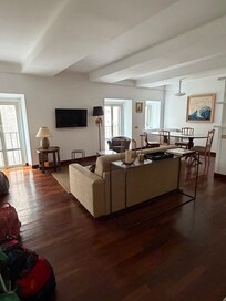 Living room with comfy pull out couch