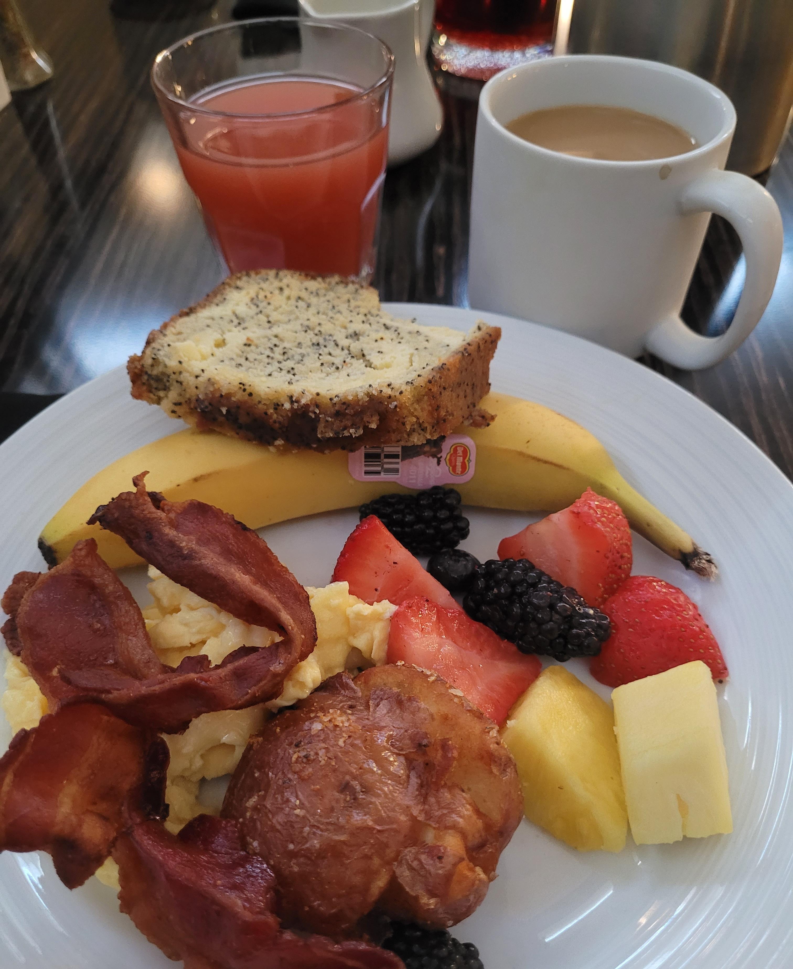 Hotel breakfast for $21 - standard free breakfast fare.