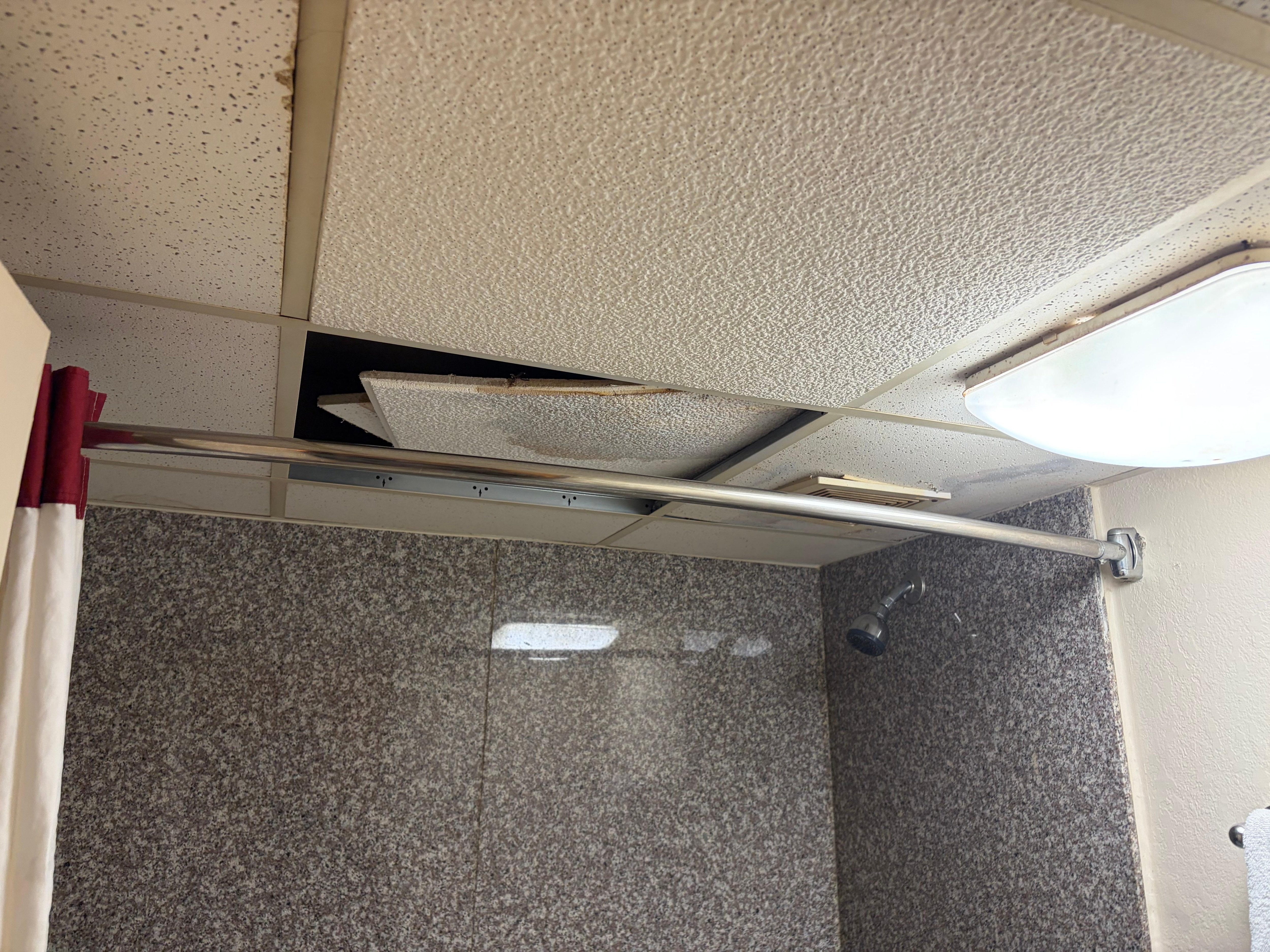 Ceiling tiles out of place 
