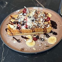Special Belgium breakfast waffle