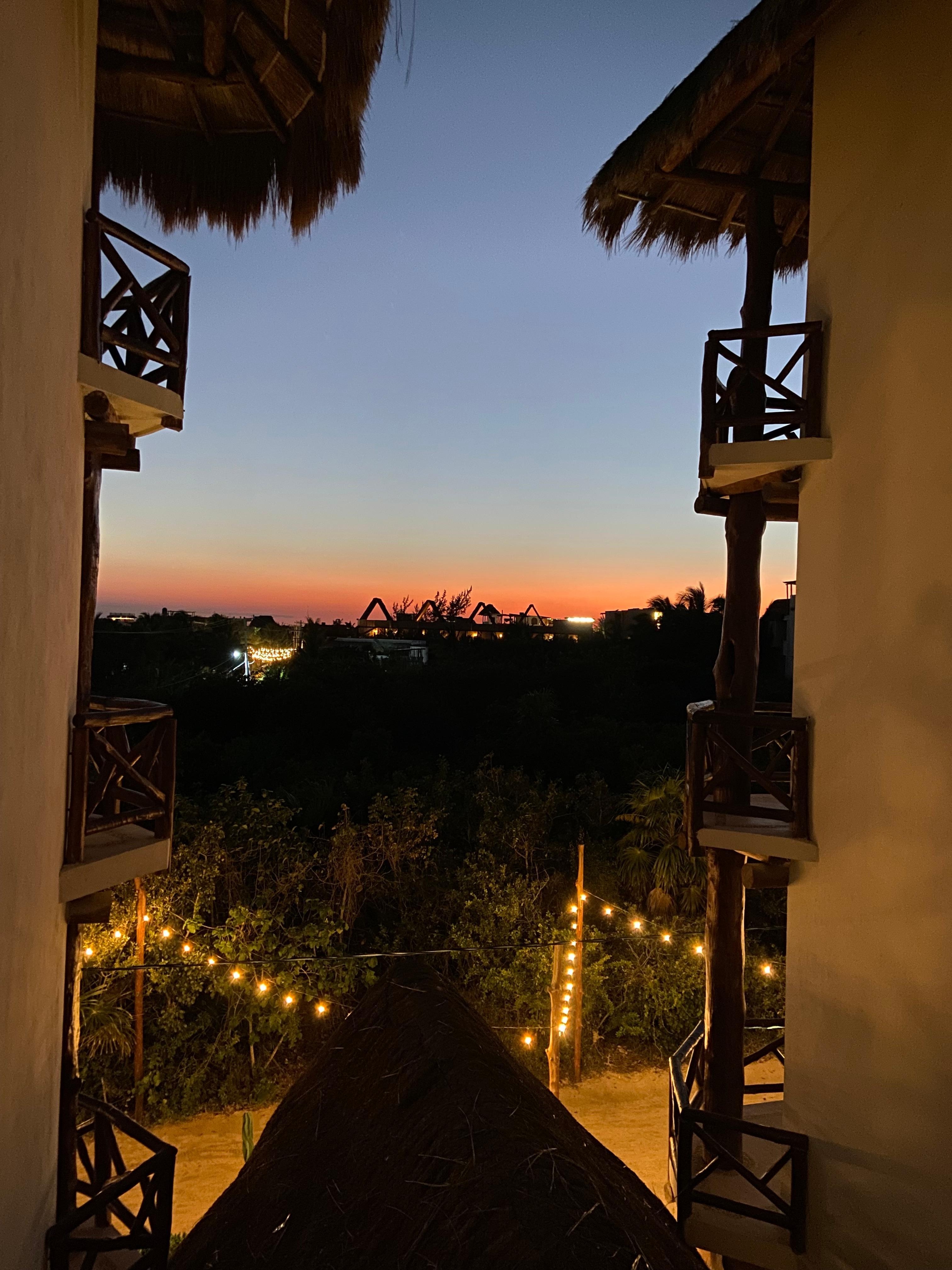 Sunset from our bedroom window 