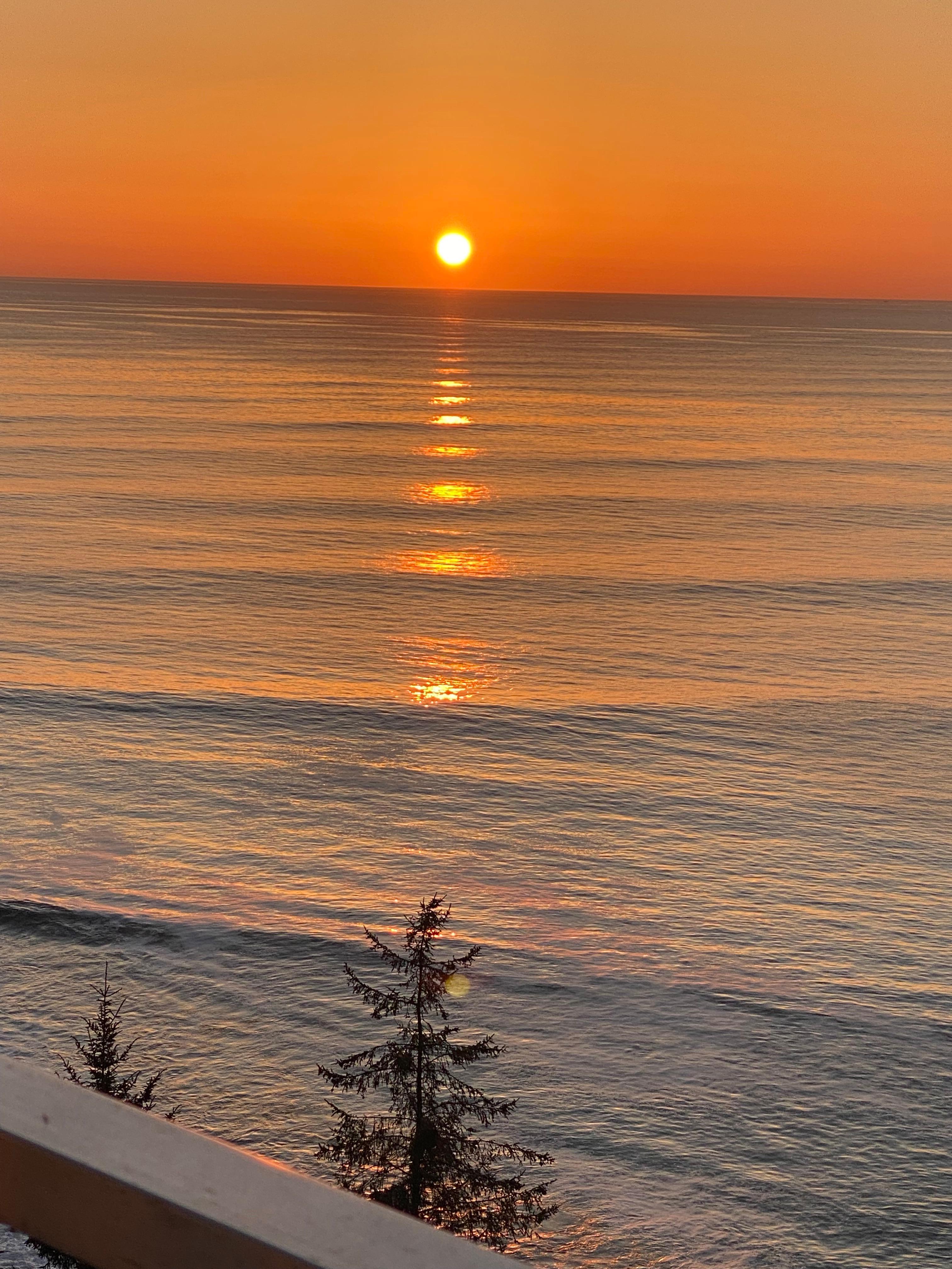 Sunset from deck