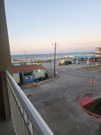 Balcony room was perfect for walks to the beach.