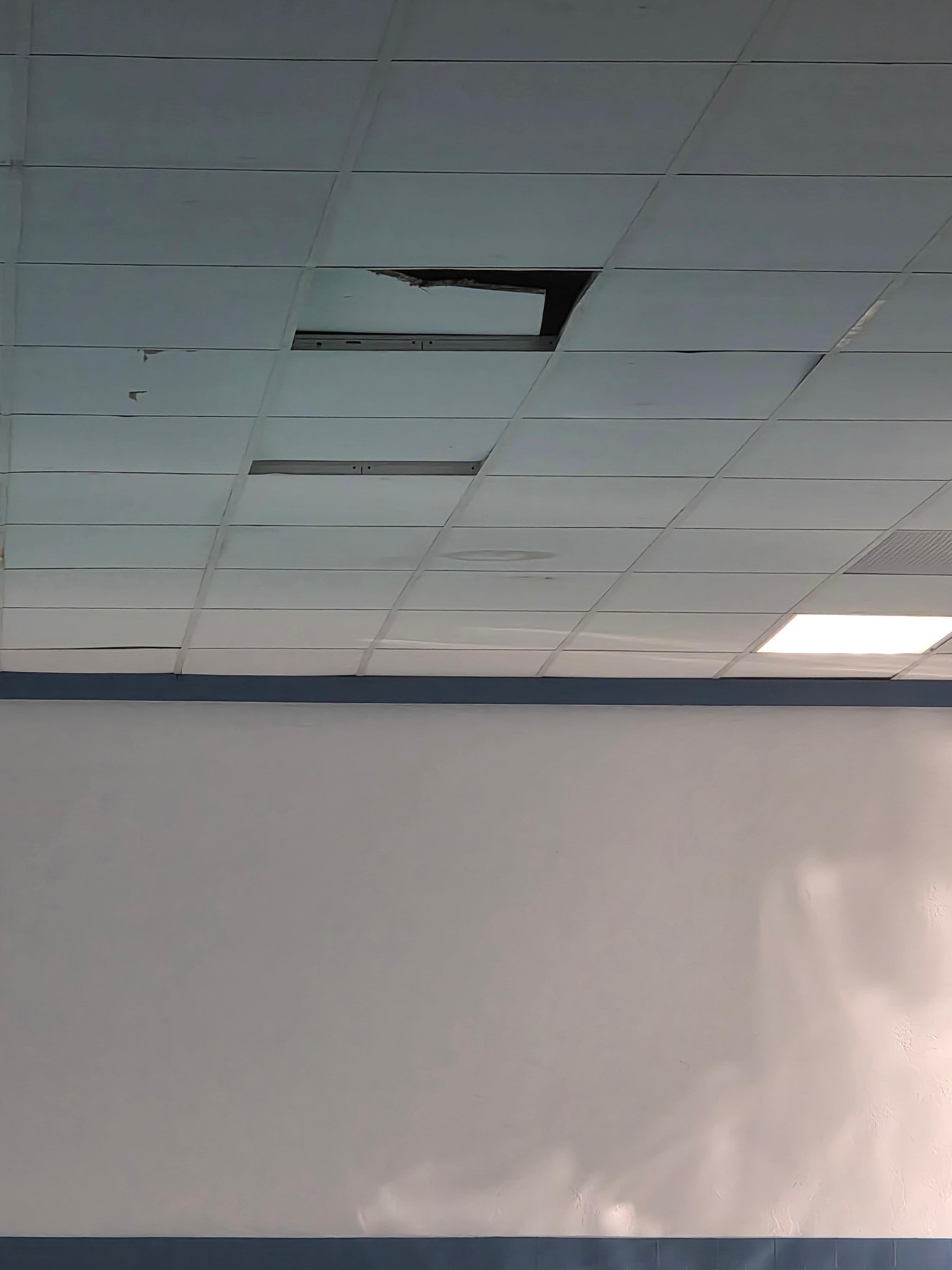 Ceiling in pool area