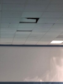 Ceiling in pool area