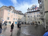 Hotel Le Stelle from across the square.