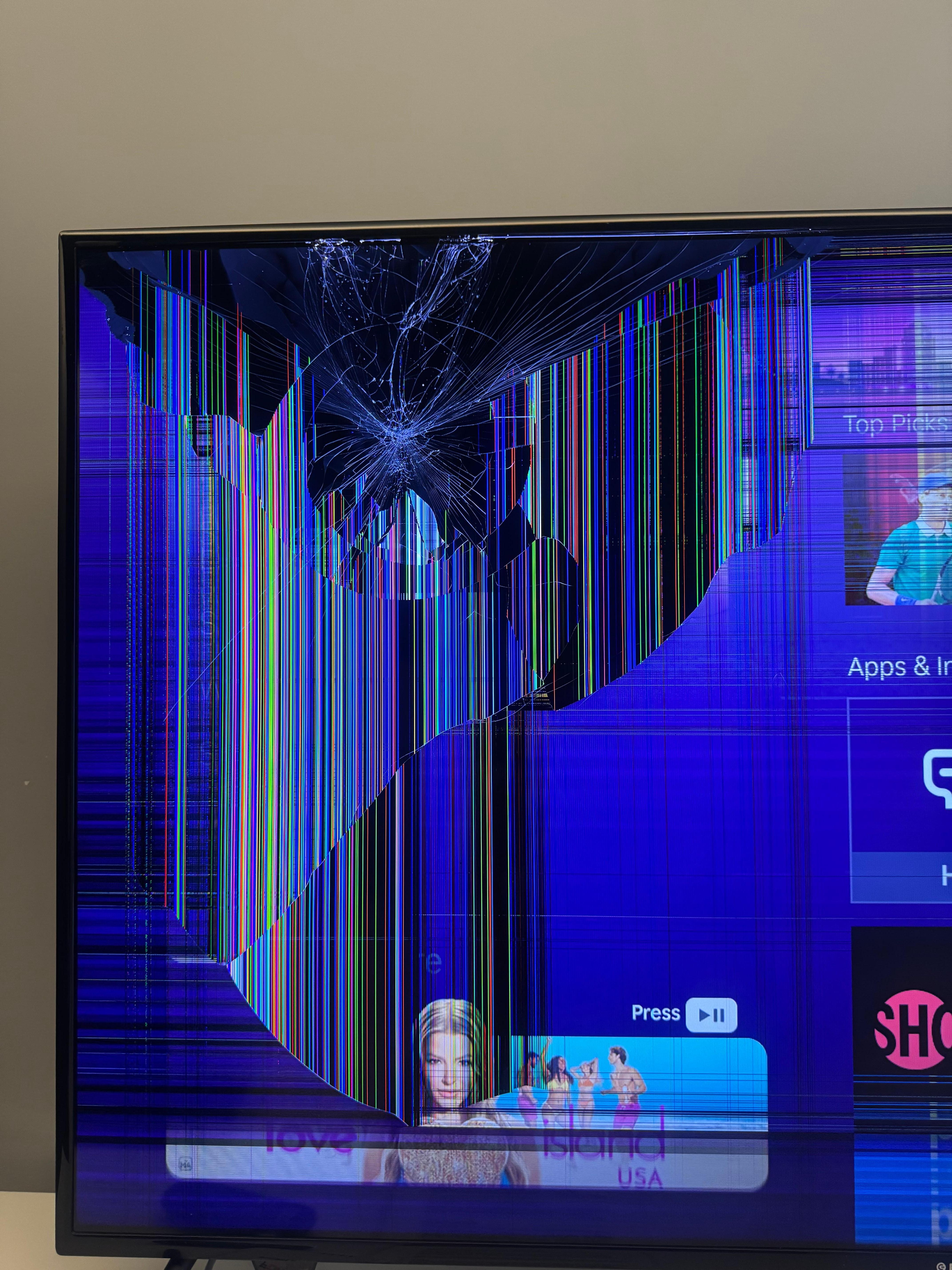 Broken television