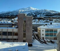 View of ski hill from room on 6th floor