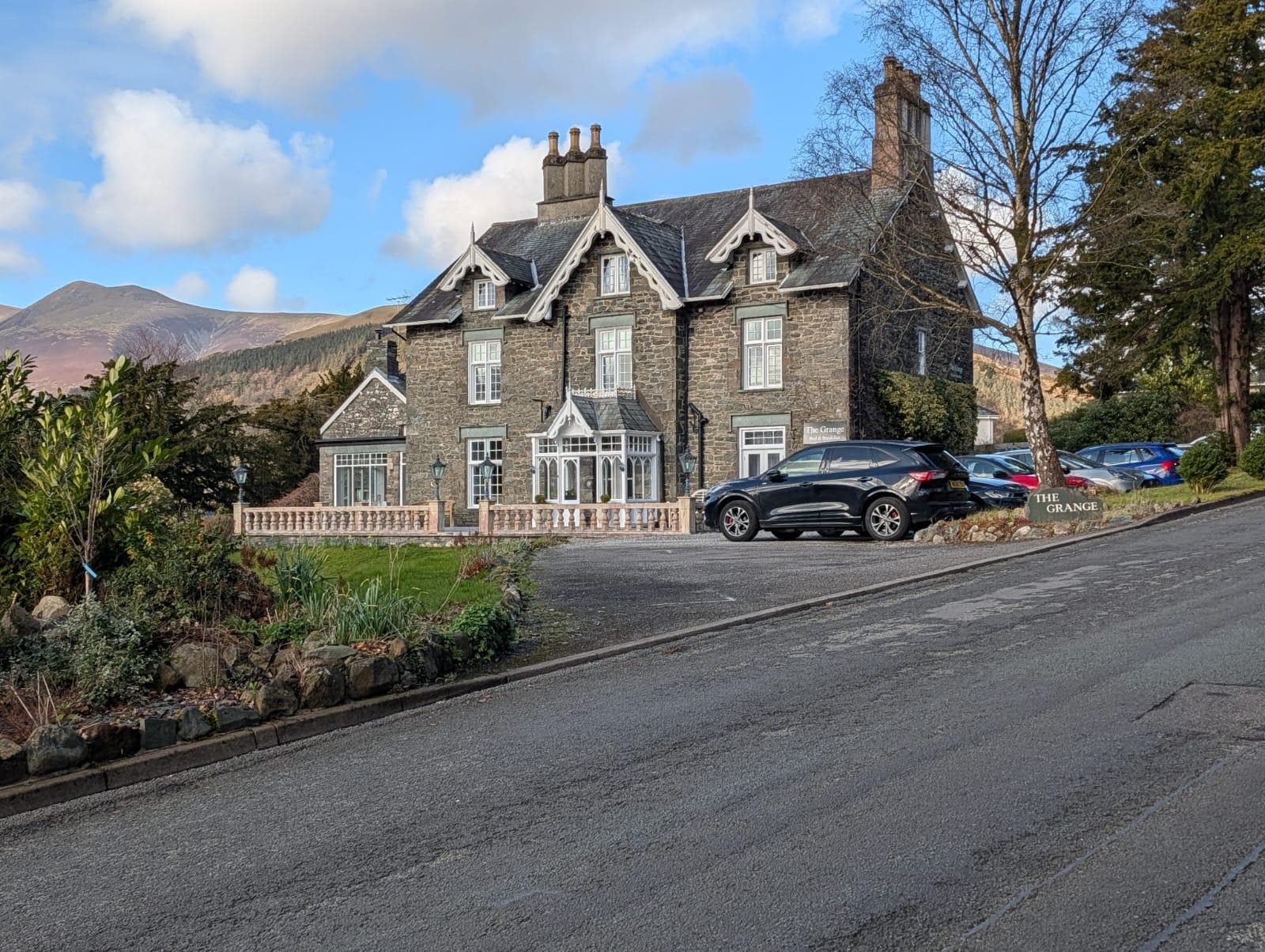 On the walk up from Town.