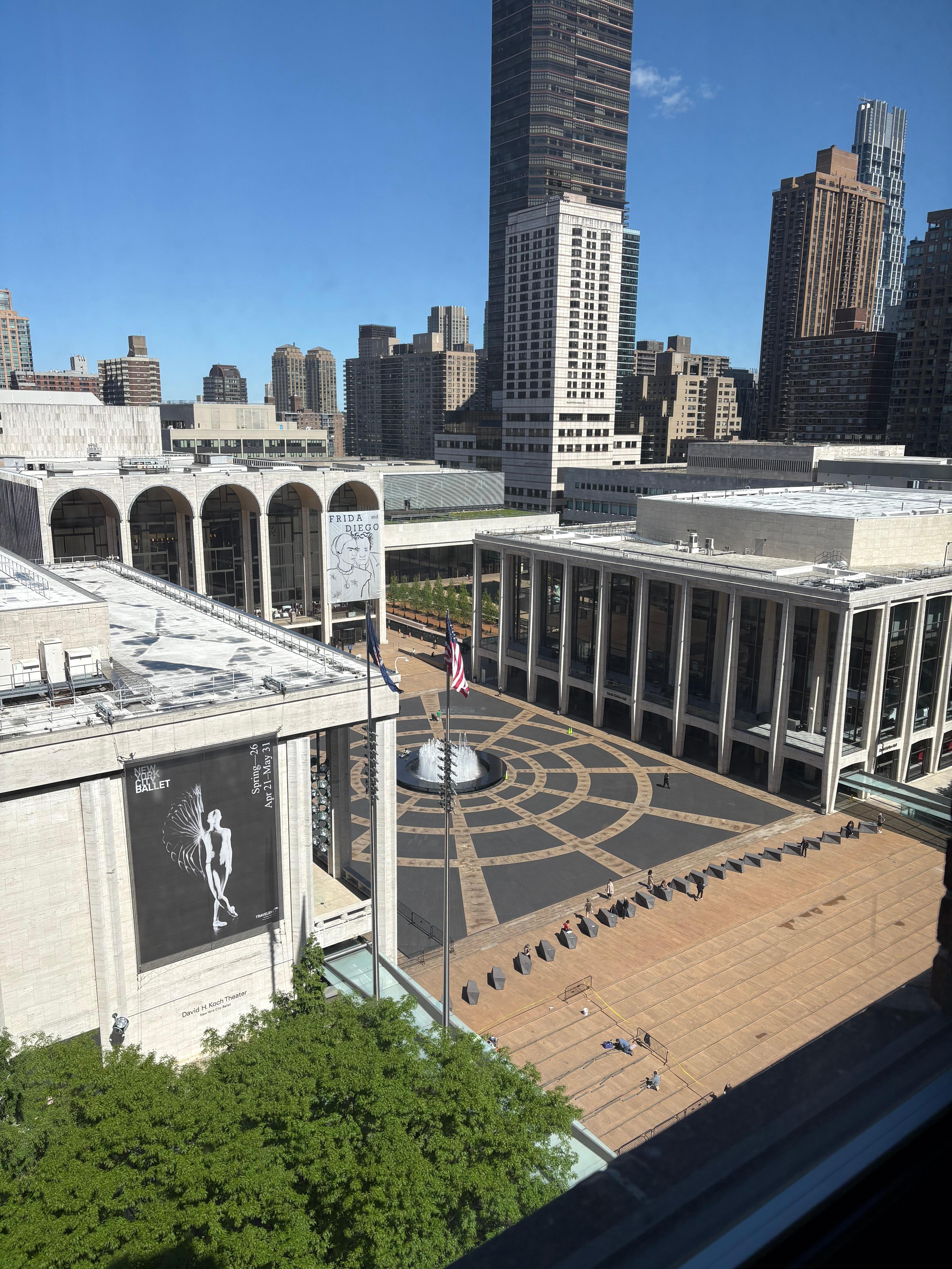  View of Lincoln Center from my hotel room window