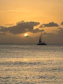 Sunset sailboat