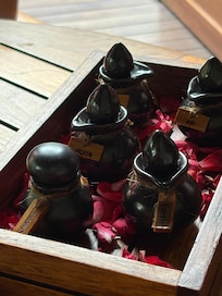 You pick your own scented oil for your massage.