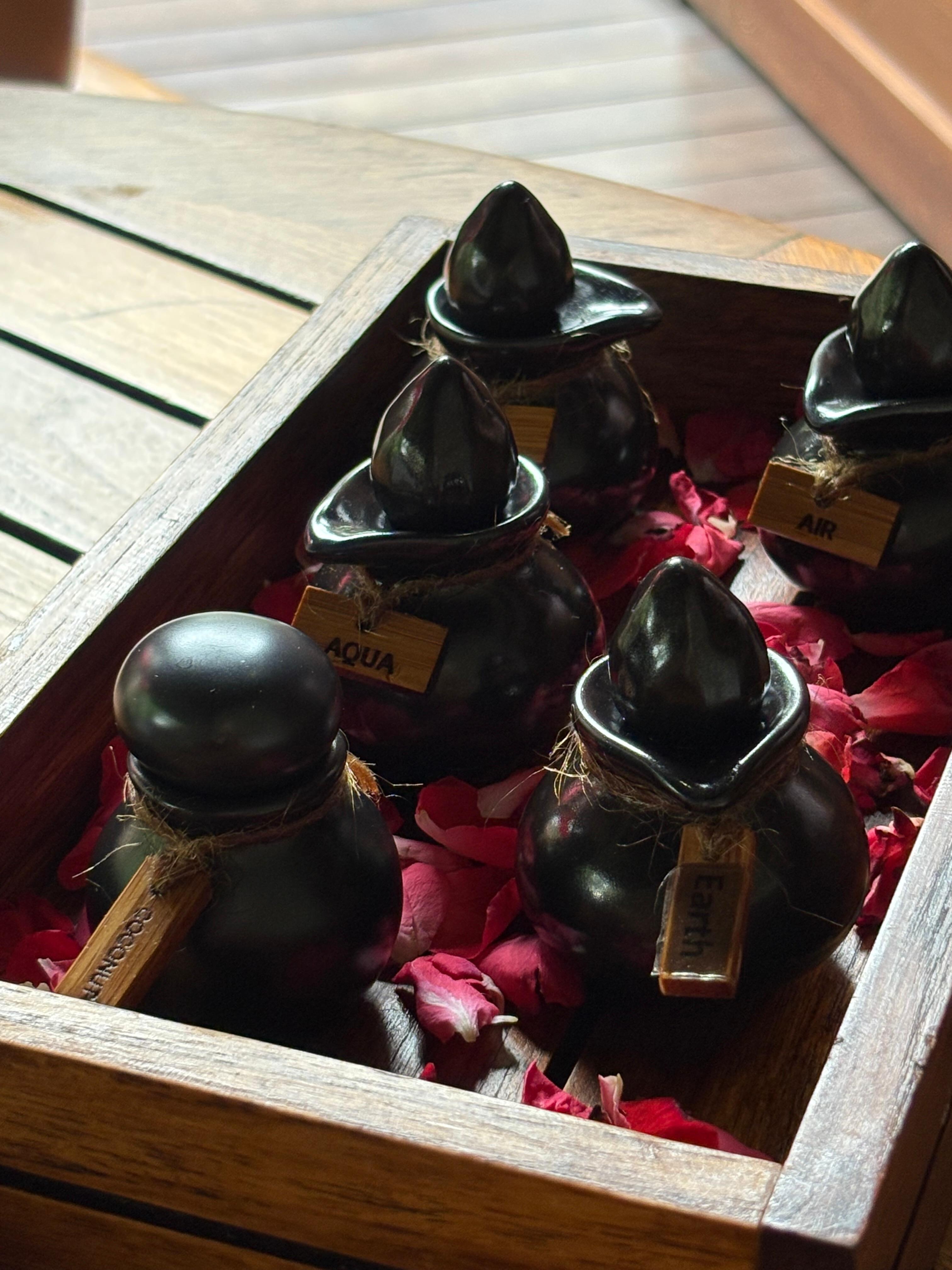 You pick your own scented oil for your massage.