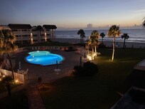 Night time view from balcony