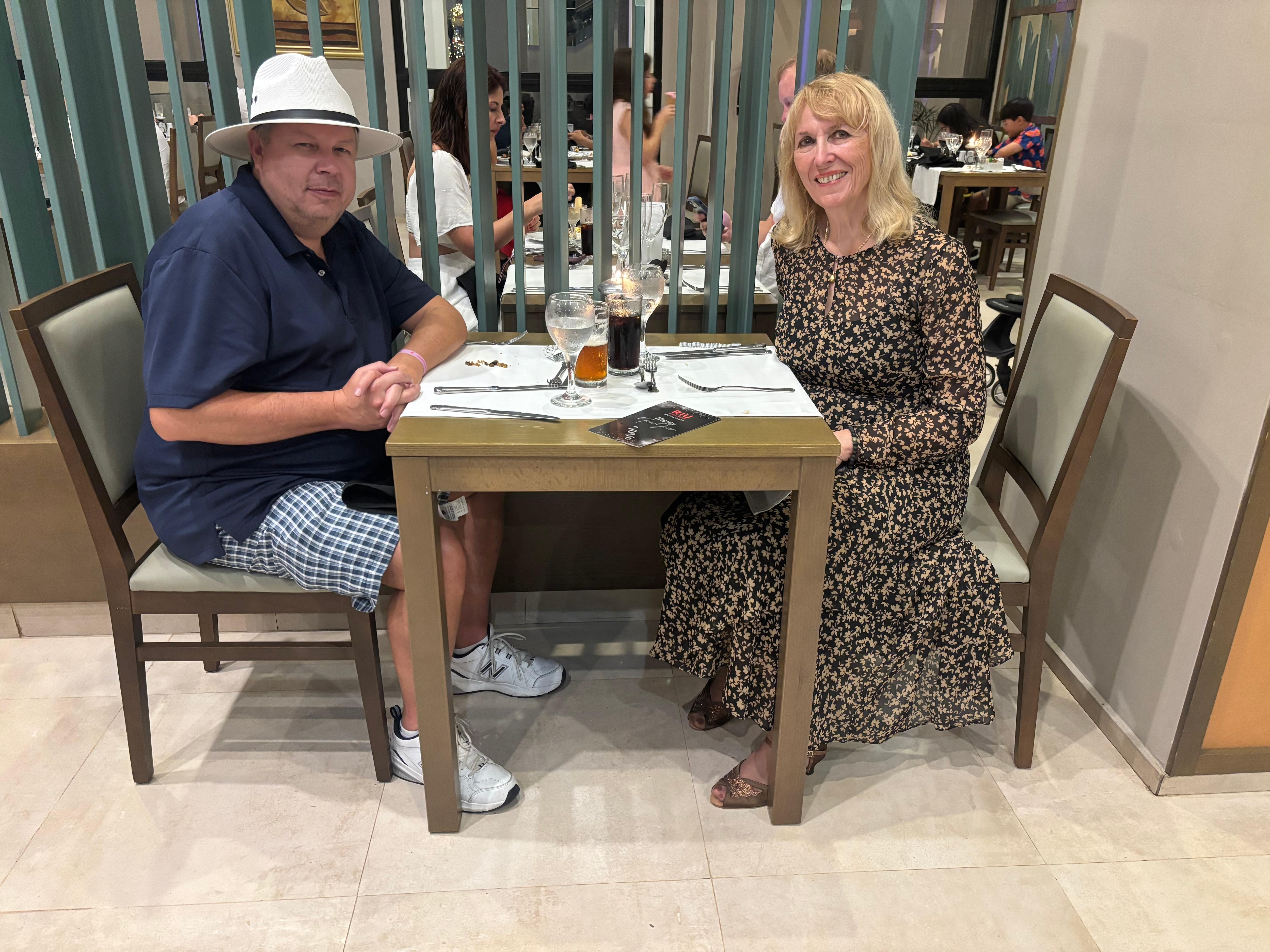 New Year’s Eve with my Spouse celebrating our Anniversary.