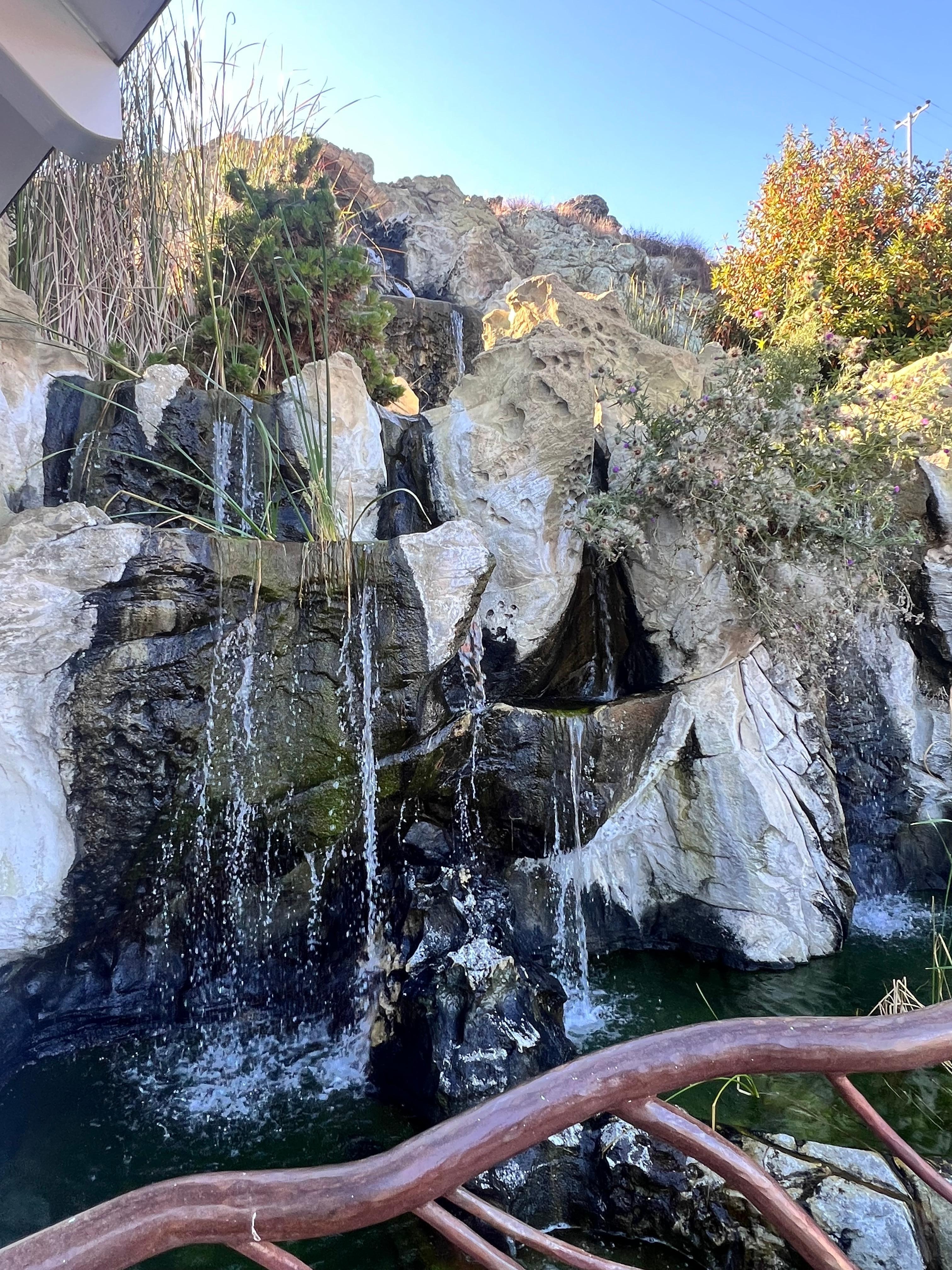 Waterfall by the pool