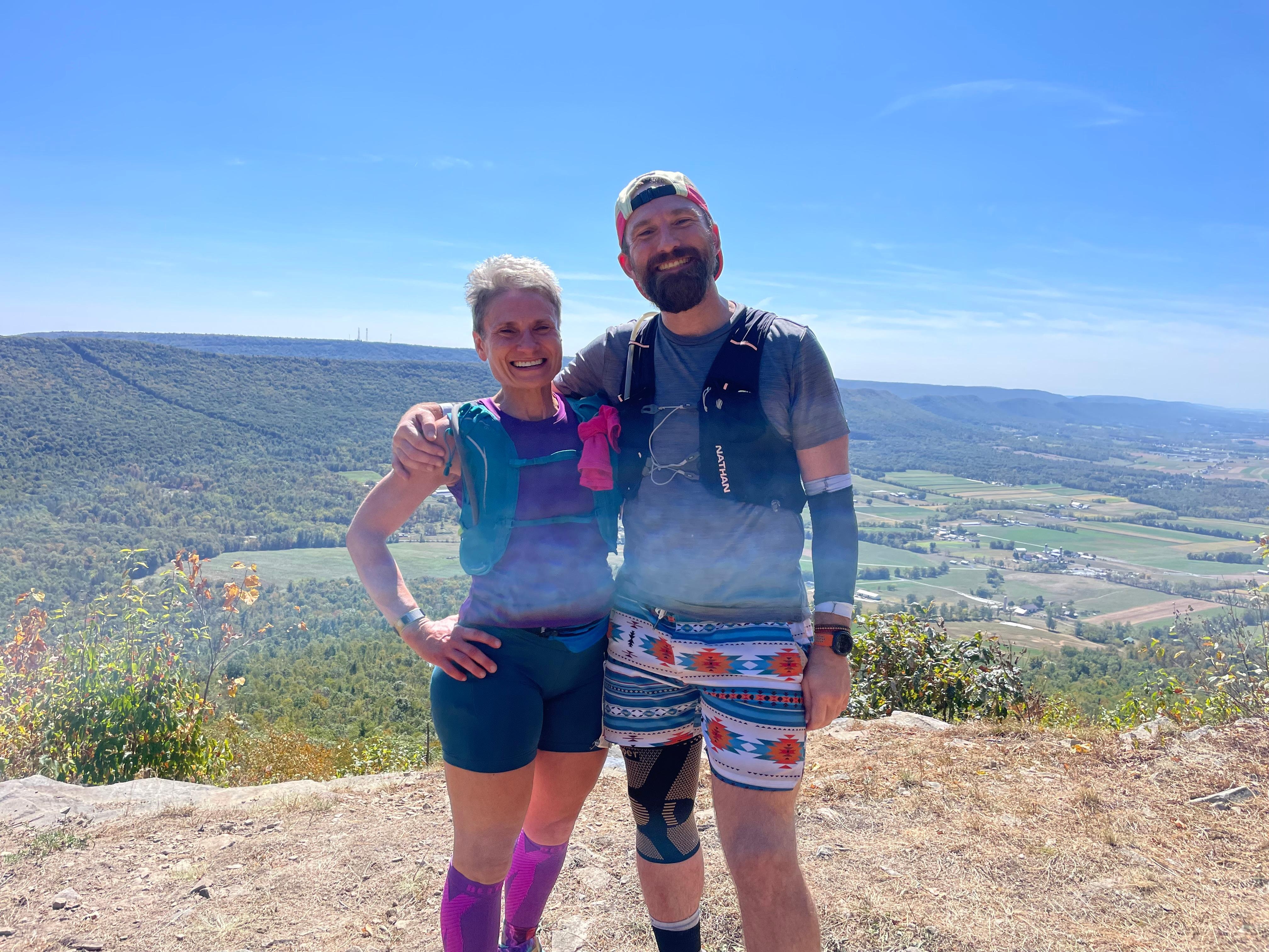 My brother and I at our trail race. Looking forward to going back to our comfortable cottage after a long brutal race!