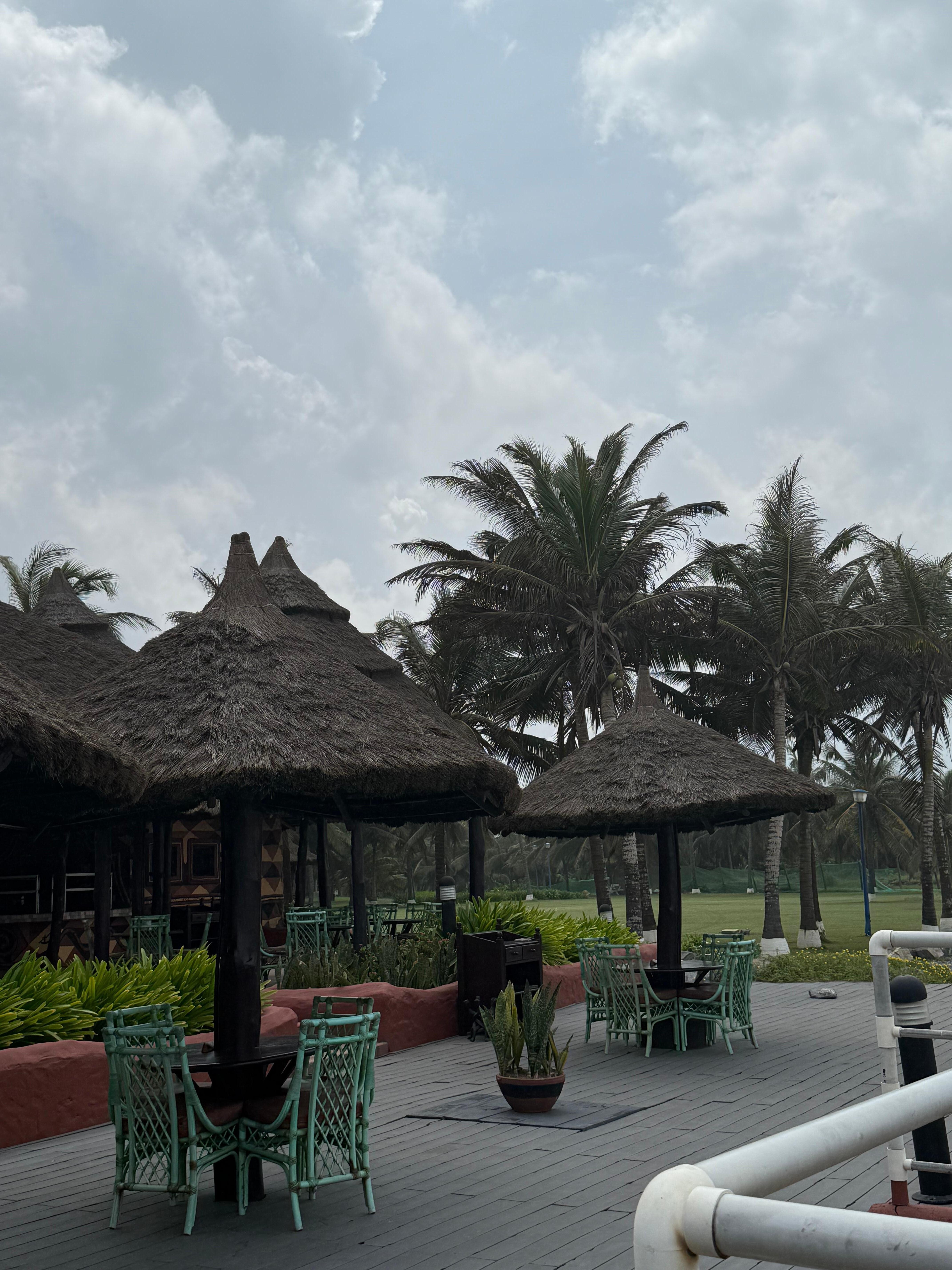Enjoying the ambiance of the property