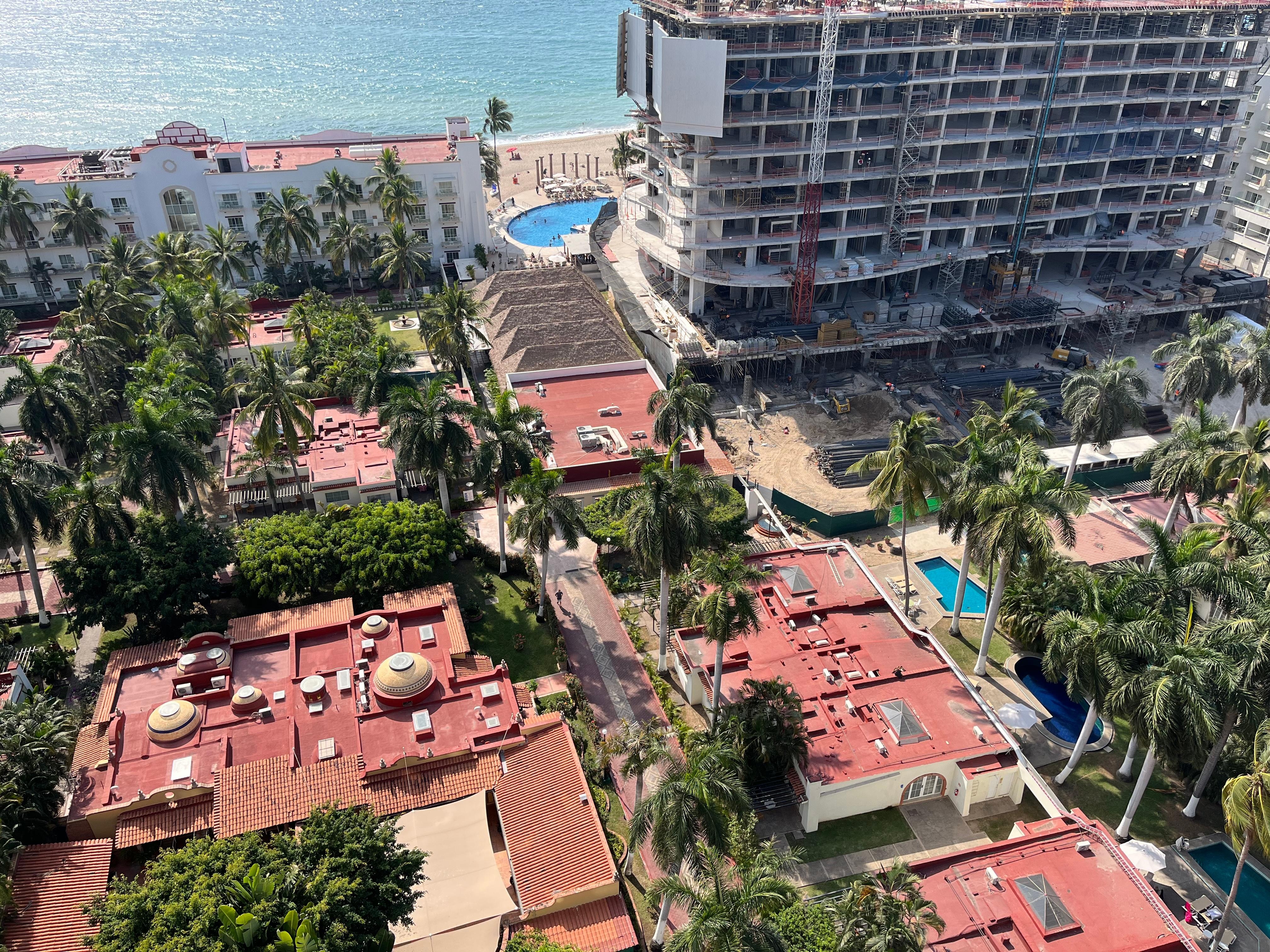 View from balcony. Walk to pool and beach is a fair walk if you have mobility issues. 