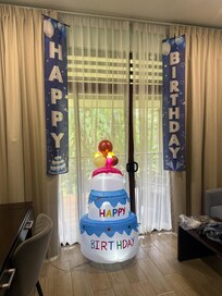 During my stay I had a birthday and they decorated my room.