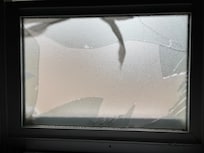 Bathroom window is broken