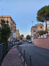 A view up the street from the apartment