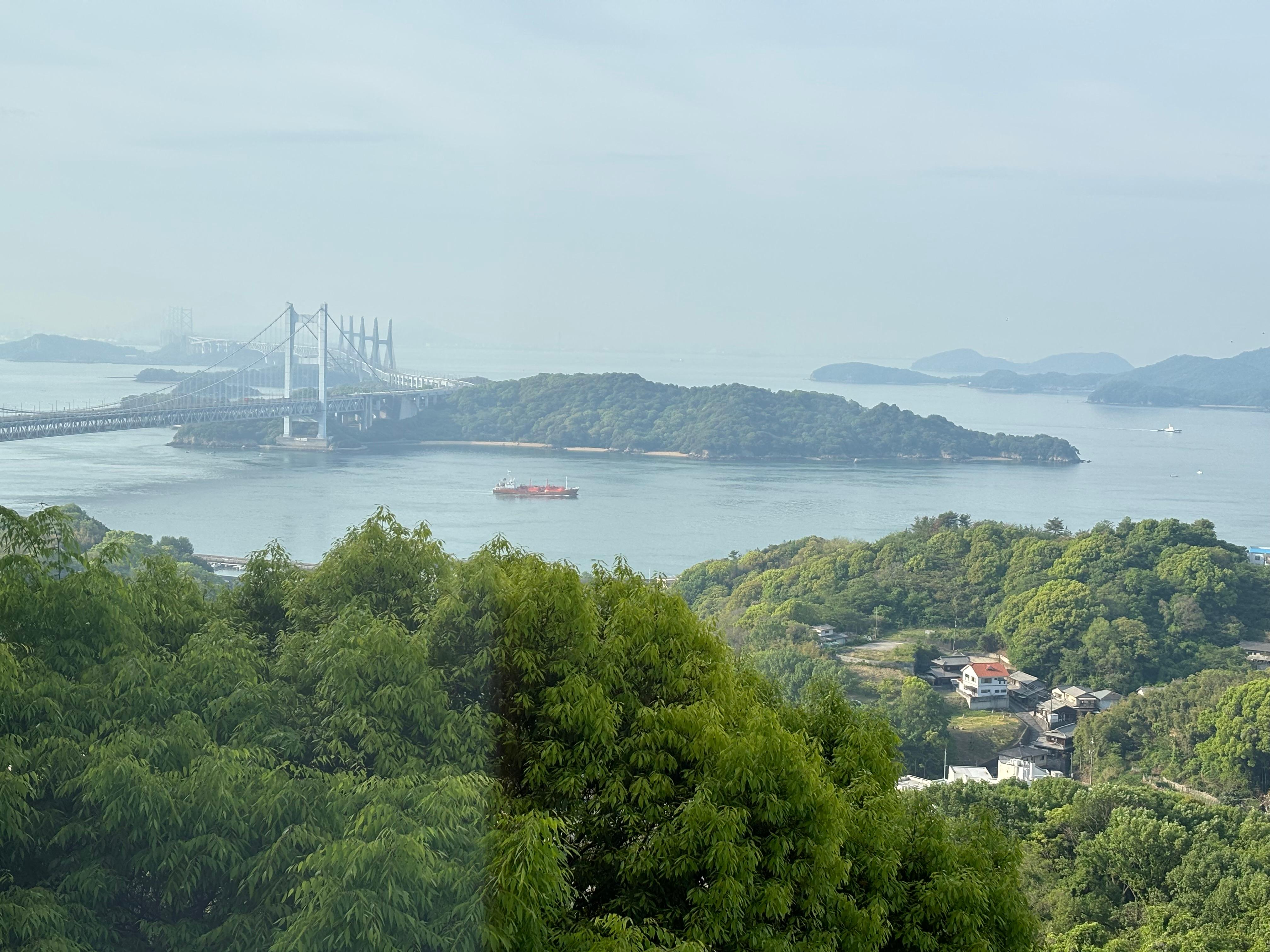 Longest bridge in Japan in our Japanese style room with a view. 