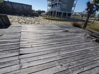 planks and nails protruding