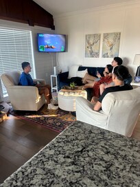Relaxing with the family