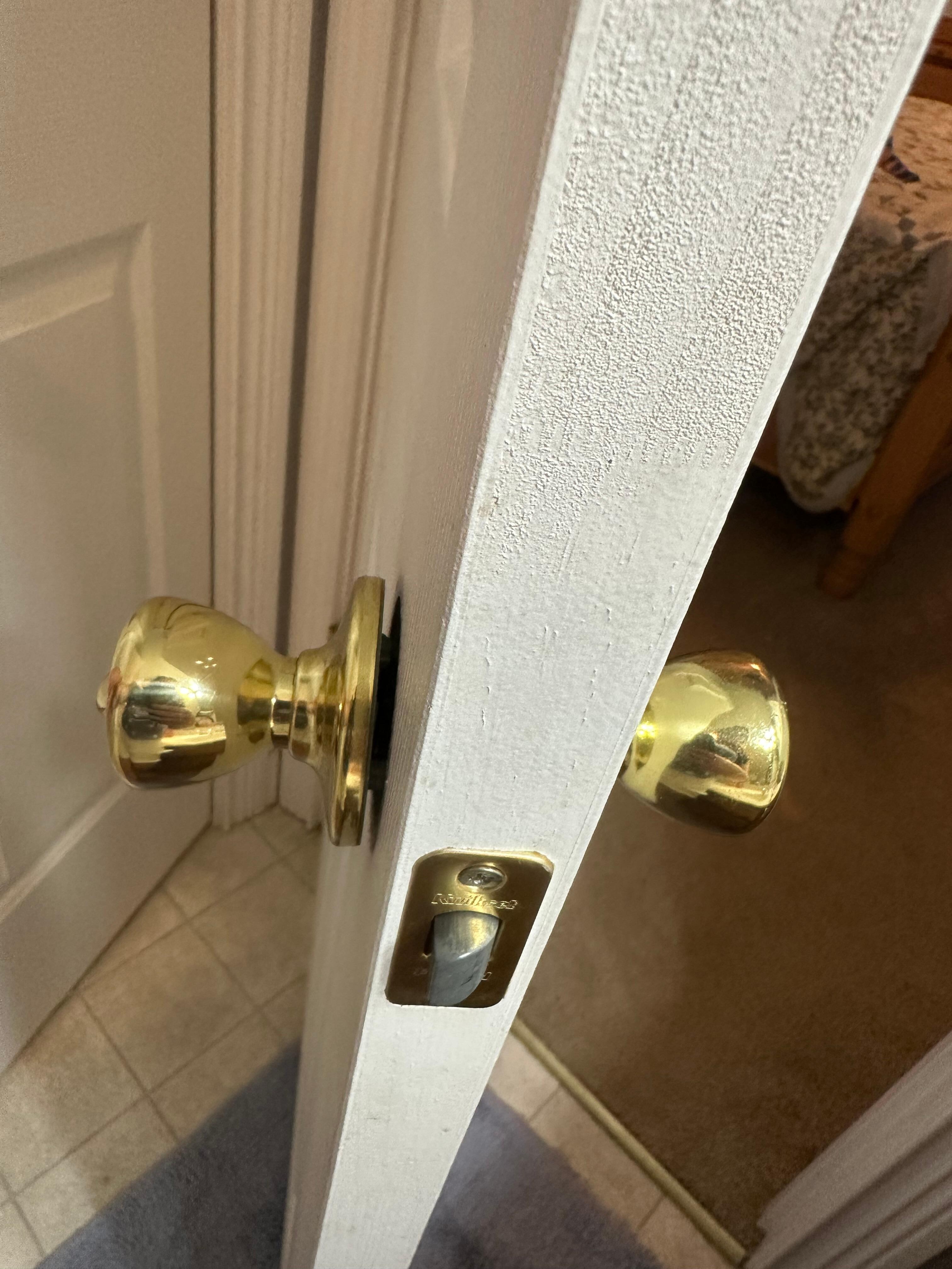 Door knobs off hinges