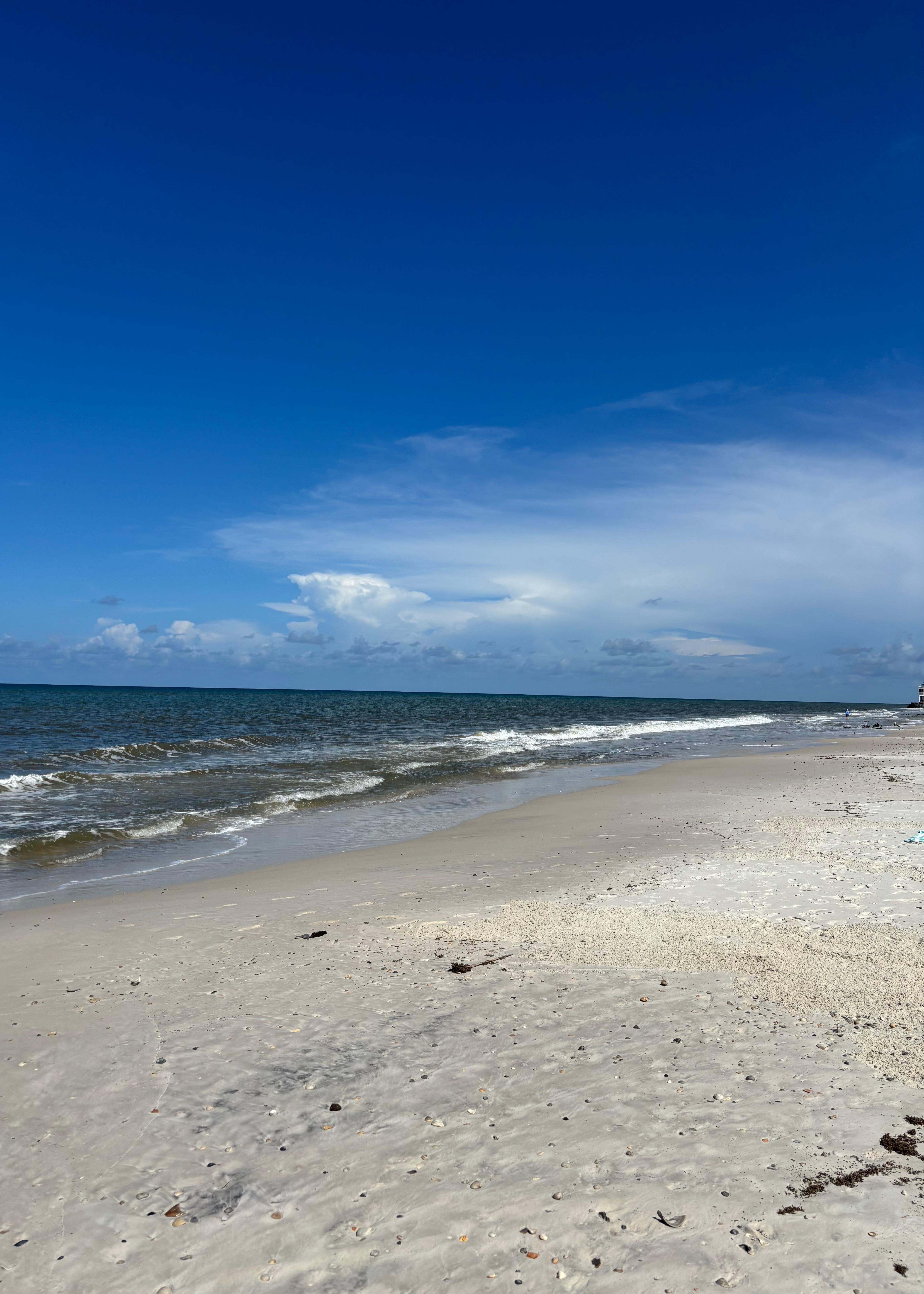 North facing beach view