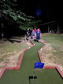 Put-put glow golf was fun