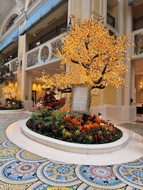 The lobby decor was beautiful.