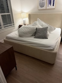 View of bedroom at check in. Don’t expect that same type of housekeeping as a quality hotel.