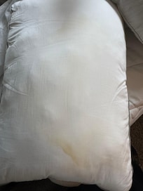Stain in bedroom pillow