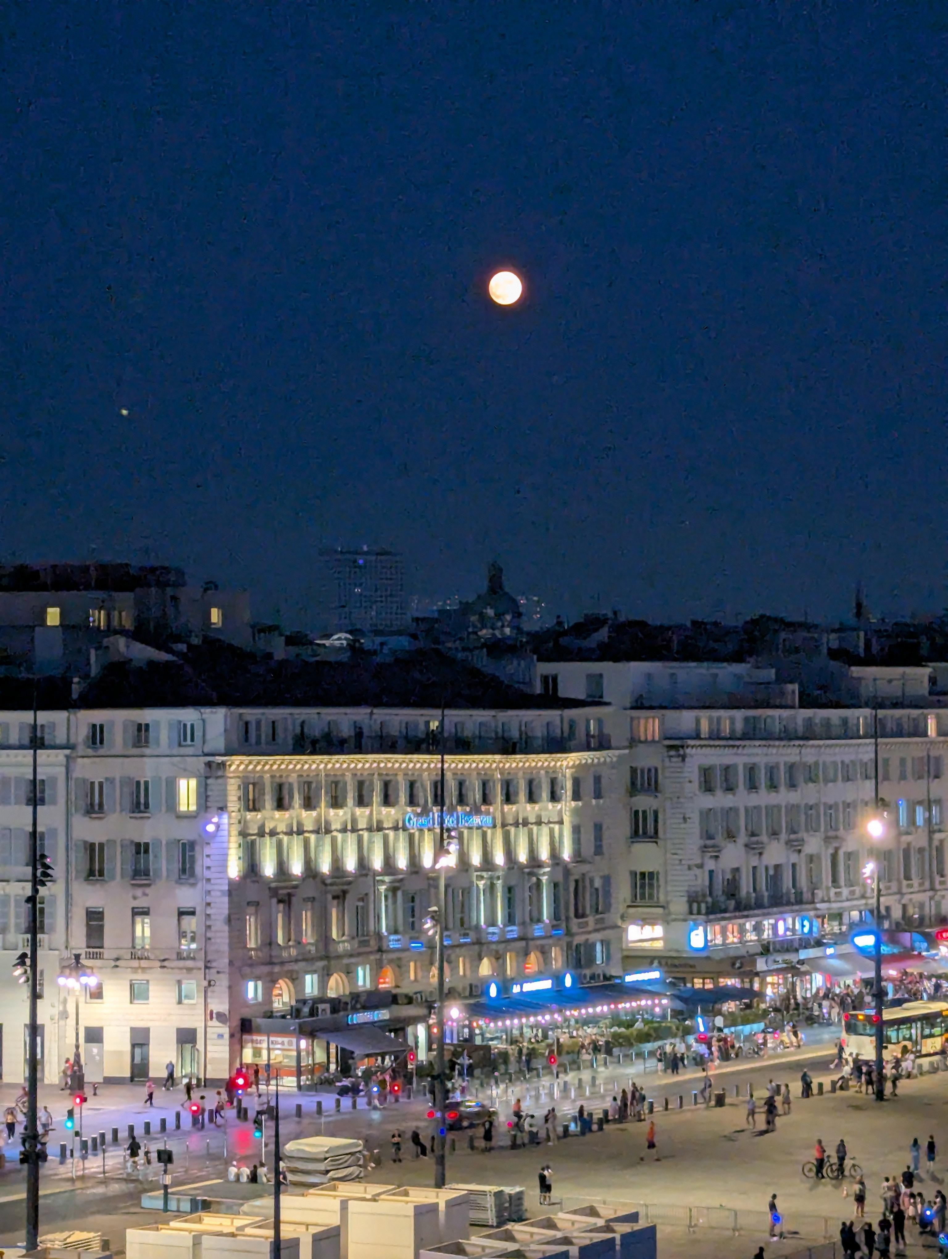 Moonlight over the harbour