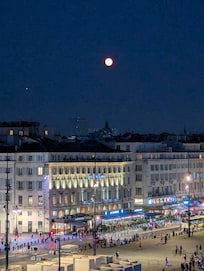 Moonlight over the harbour