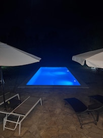 The pool at night