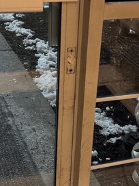 Unsafe exterior door.