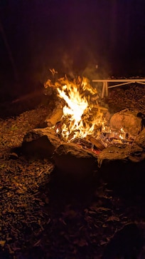 Fire pit on property