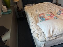 Bed headboard is downhill so the second night we sleep in the opposite direction