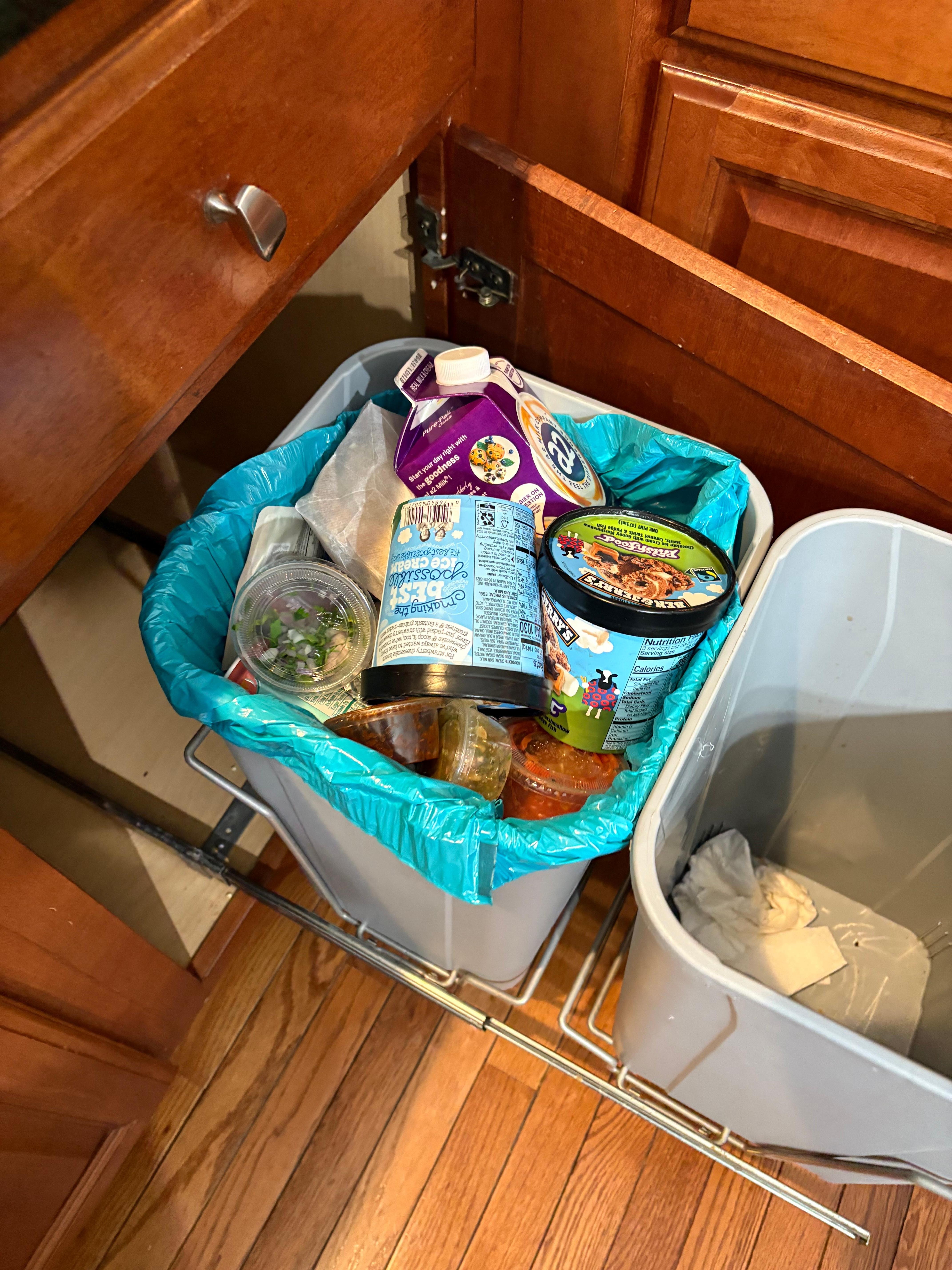 Trash left in kitchen