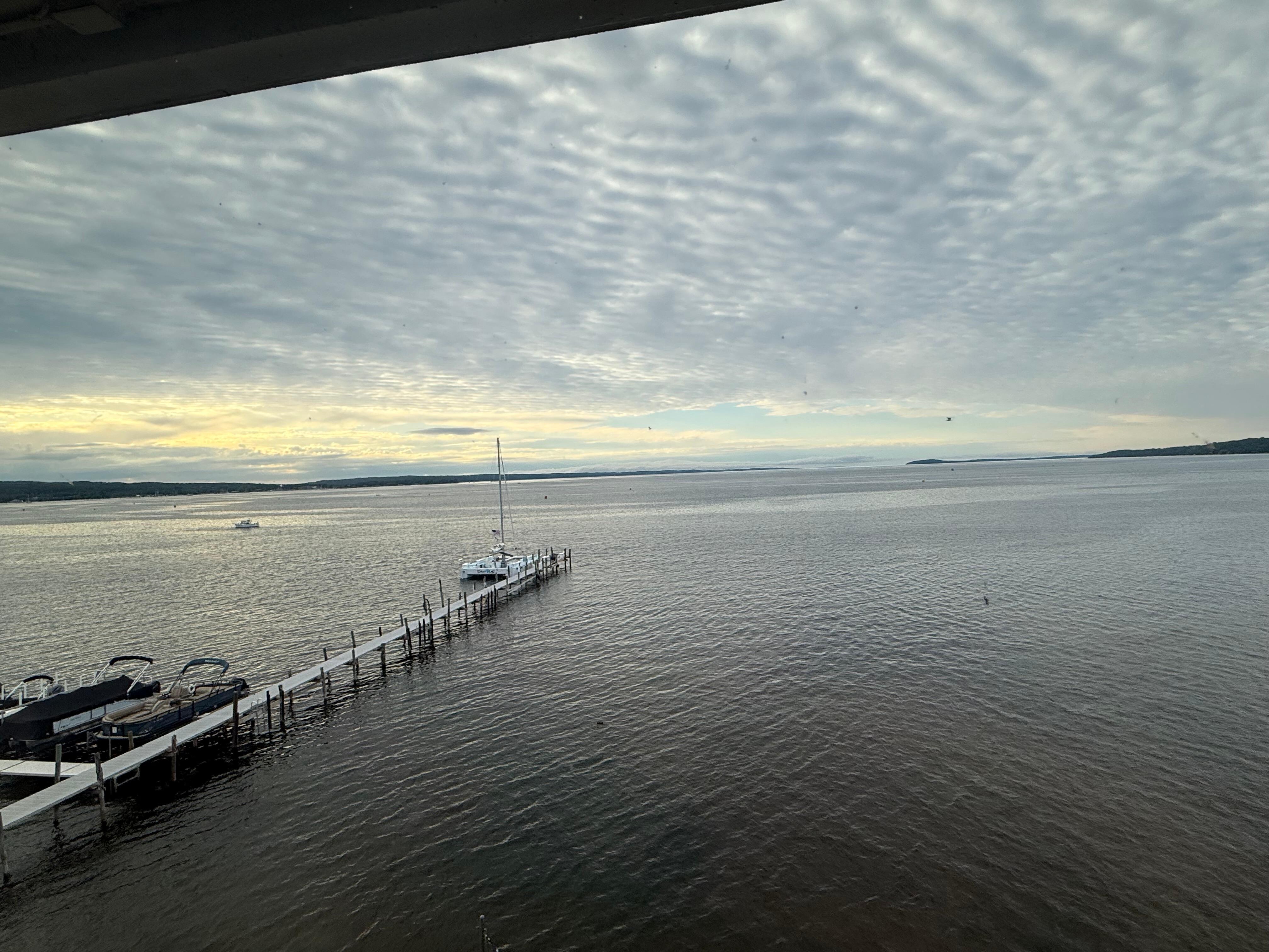 View from our king bay view room